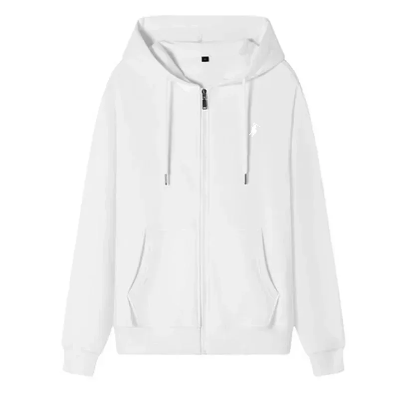 O novo outono e inverno casual masculino roupas esportivas moda ao ar livre jogging fitness zíper moletom com capuz e quente — image 8