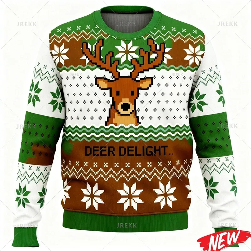 Cute Animal Ugly Christmas Sweater Men Women Fashion 3d Printed Merry Christmas Sweatshirt Colorful New Year Pullover Hoodies — image 7