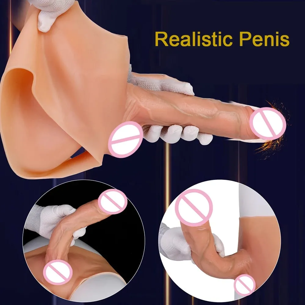 Naisusuot Solid Dildo Panties Silicone Strapon Makatotohanang Penis Pants Elastic Sex Toys Para sa Mga Babaeng Pang-adulto Lesbian Games Kasiyahan — image 3