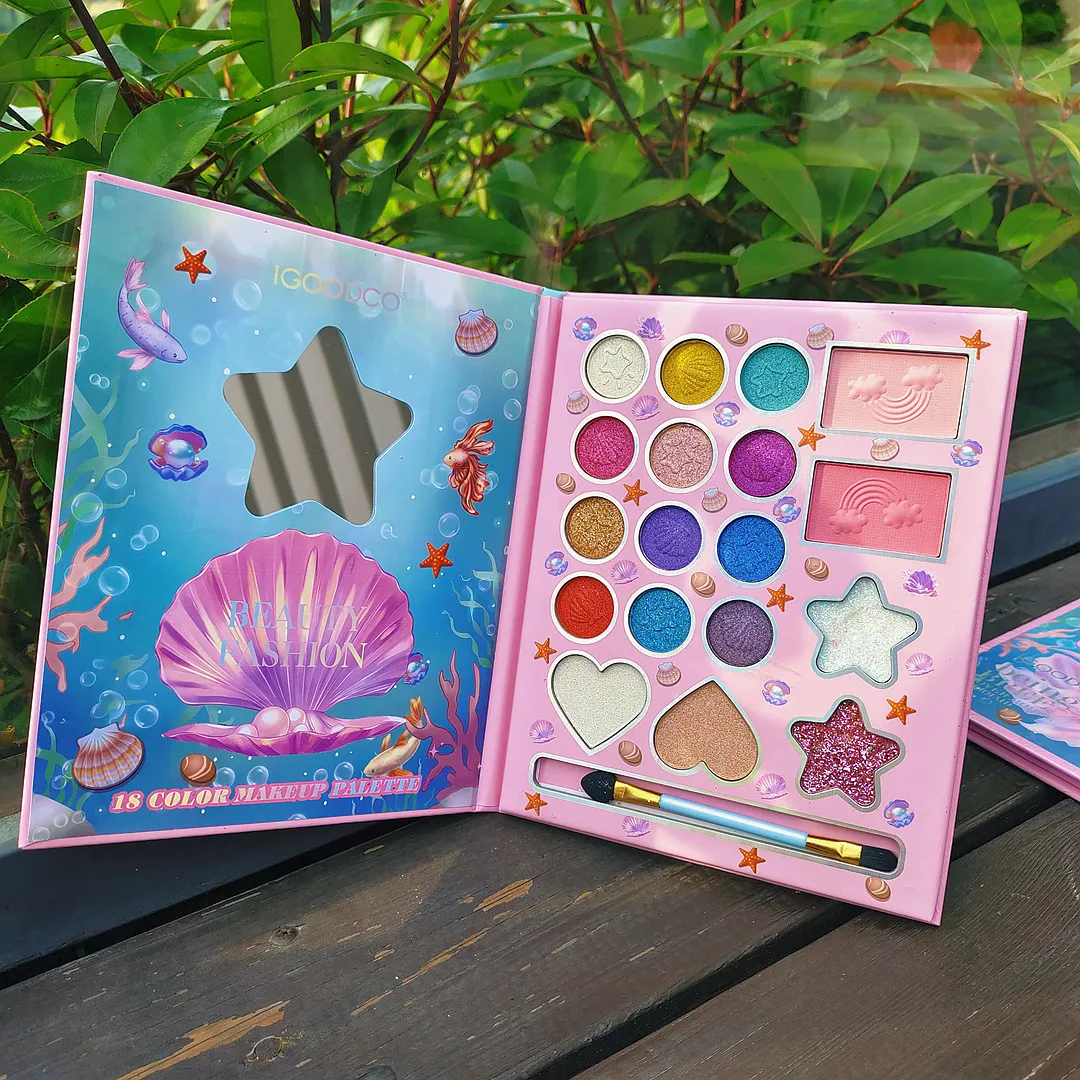Women's Makeup Eye Shadow Palette 18 Color Cartoon Fashionable Pearlescent Matte Highlights Eyeshadow Palette Eye Makeup Gifts — image 3