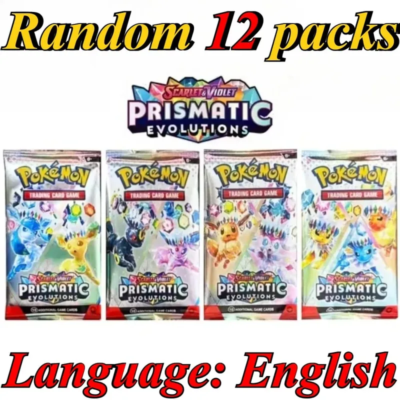10 Pokémon Card Packs Bright Stars 151 Prismatic Evolutions PALDEAN FATES English Reinforcement Battle Transaction Card Gift — image 7