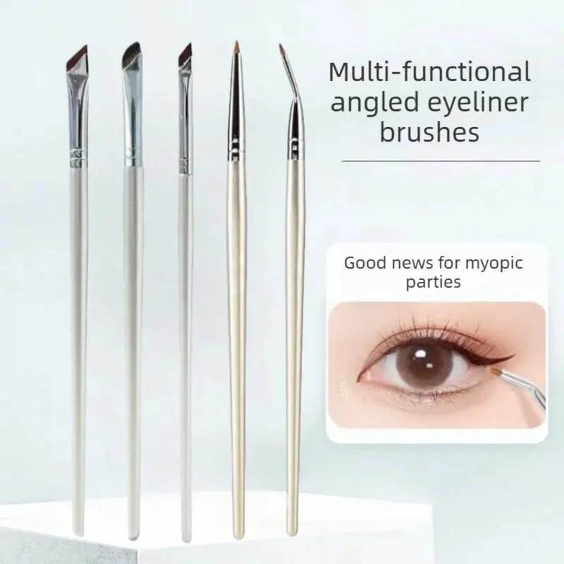 5pcs Multifunctional Eyeliner Brush Angle Eyeliner Brush Right Angle Brushes Extremely Fine Makeup Brush Aegyo Sal Brushes