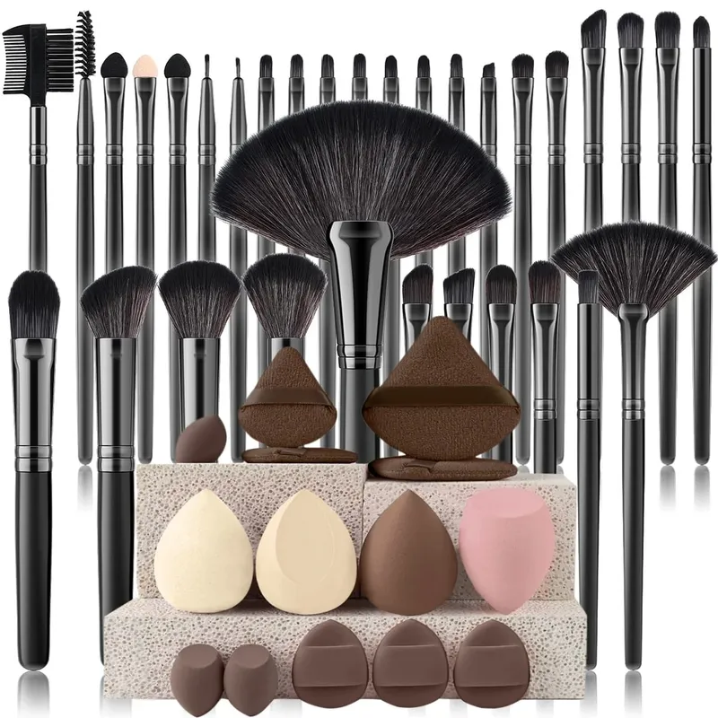 32Pc Makeup Brush Set Cosmetic Tools for Powder Eye Shadow Foundation Blush Blending Beauty Makeup Brush Kit for Makeup Starters — image 15