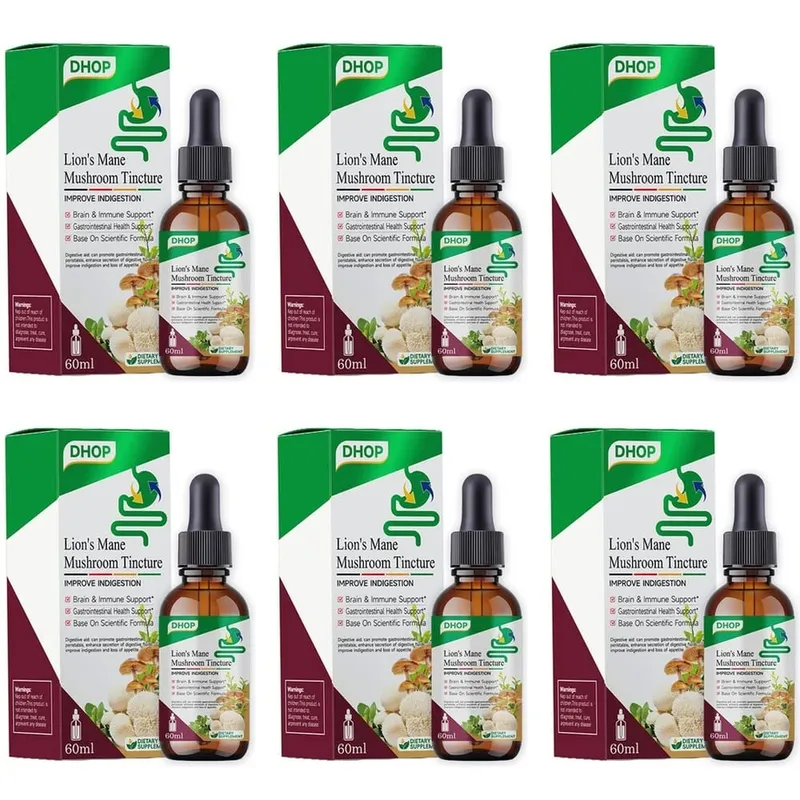 Lion's Mane Mushroom Tincture Liquid Brain & Immune Support and Gastrointestinal Health Support Lion's Mane 600 Mg 60 ML — image 12