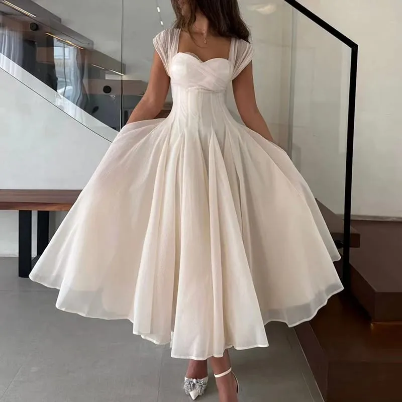 Women Fashion Backless High Waisted Ball Dress Elegant Christmas Party Long Dresses 2025 Sexy Square Neck Sleeveless Mesh Dress — image 2