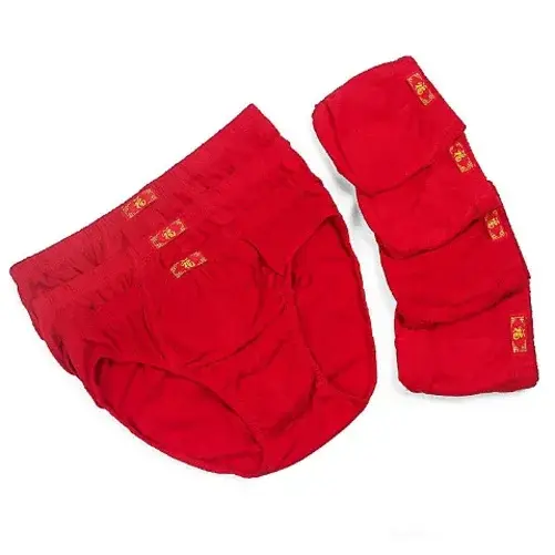 5 peças roupa íntima masculina de algodão completa triângulo vermelho e shorts de quatro cantos presente de casamento — image 8