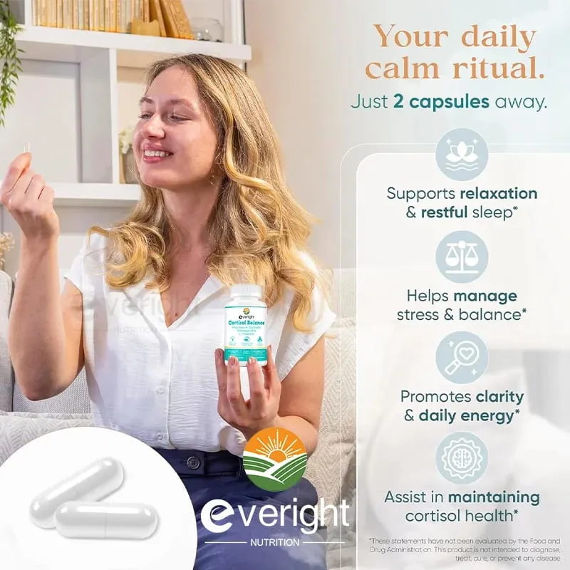 Suplemen Kortisol dengan Ashwagandha L-Theanine & Magnesium Glycinate – 14-dalam-1 untuk Menghilangkan Tekanan Keseimbangan Mood & Kesihatan Tidur
