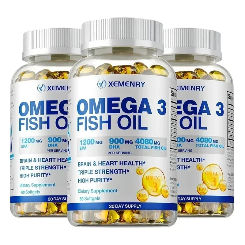 Óleo de peixe ômega-3 - melhora a concentração da memória e a cognição, promove a saúde do cérebro e dos olhos, melhora a função imunológica — image 11