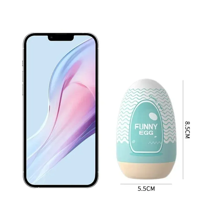 Egg Portable Stimulator Penis Massager Soft Rubber Adult Sex Toys para sa Mga Lalaki Makatotohanang Vagina Pocket Pussy Mini Cups Masturbator — image 2