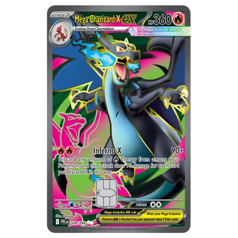Credit Card Skin Sticker Anti-degaussing Anime Charizard Stickers for VISA JCB MasterCard and Other IC Cards