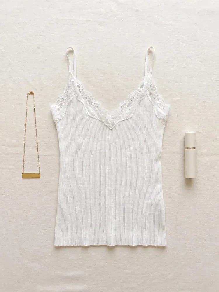 Korean Cute Camis Lace Women Tank Top Sexy White Crop Top Female Sleeveless Black Vest Summer 2026 Coquette Y2k Clothes — image 9