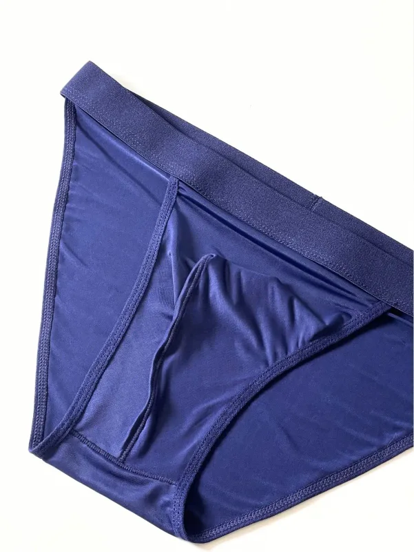 1 Piece Men's Sexy Ultra-Thin Ice Cool High Cut Briefs, Breathable Soft Stretchy Elastic Waistband Casual Daily Underwear — image 12