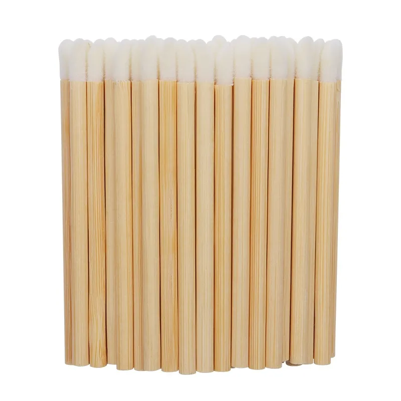 50/100pcs Brushes Bamboo Lipstick Handle Lip Brushes Extension Accessories Lip GlossWands Applicator Makeup Tool For Eyelashes — image 6
