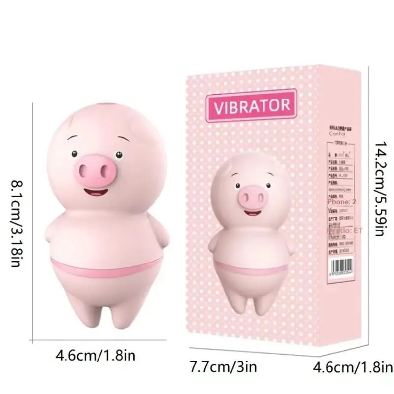 For Women 6 Modes Cute Sexy Pig Sex Toys Clit Stimulator G-Spot Nipple Female Masturbator Couples Toys Tongue Licking Vibrator — image 6