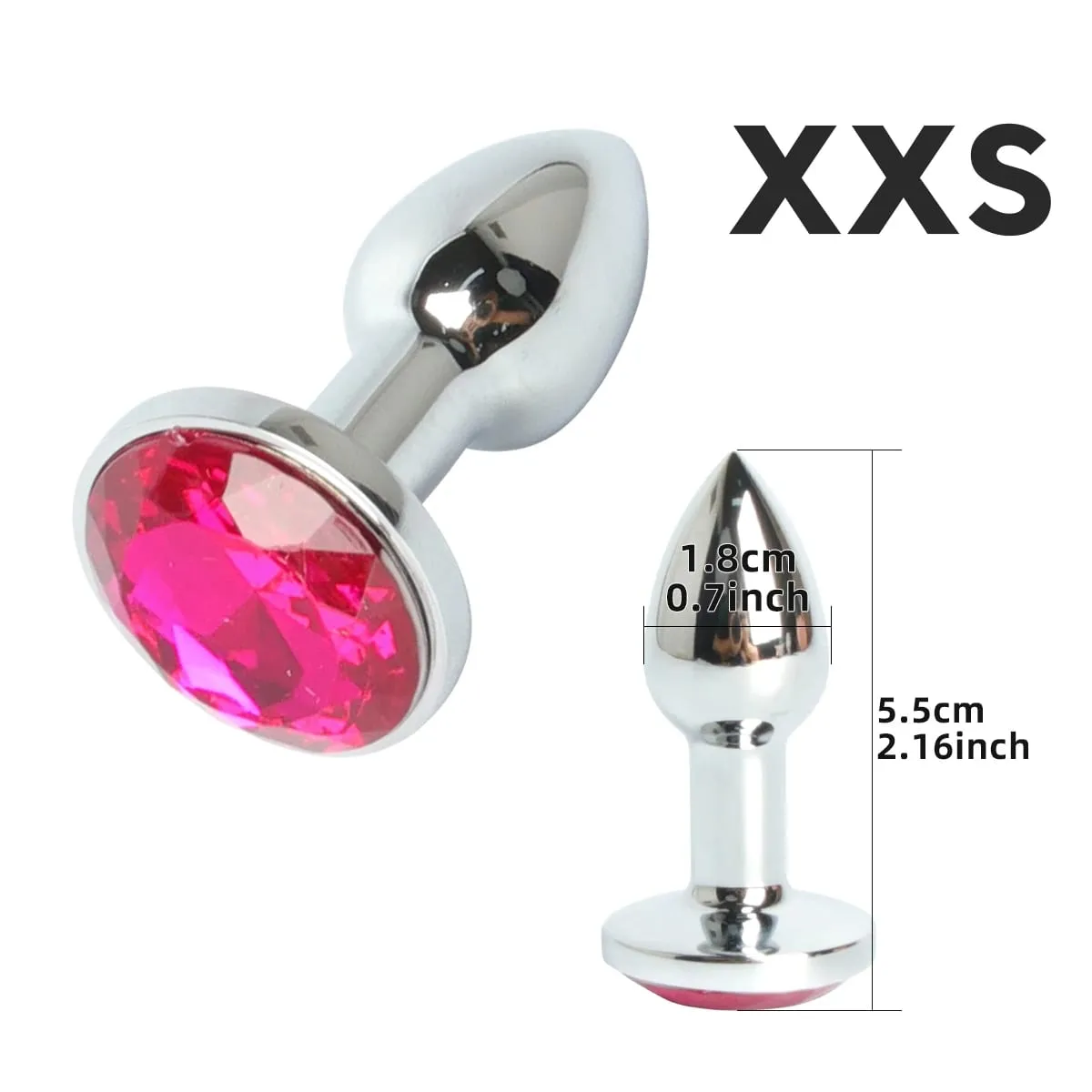 Mini tapón Anal de Metal XXS, dilatador Anal pequeño para adultos, hombres y mujeres, tapón Anal con cristal redondo, masturbación femenina, Juguetes sexuales anales