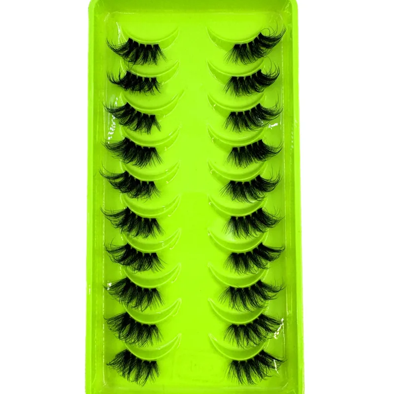 Black Eyelashes 10 Half Lashes Soft Natural Cat Eye Lashes Makeup Tool Extension Fluffy Faux Cils back-to-school season — image 17