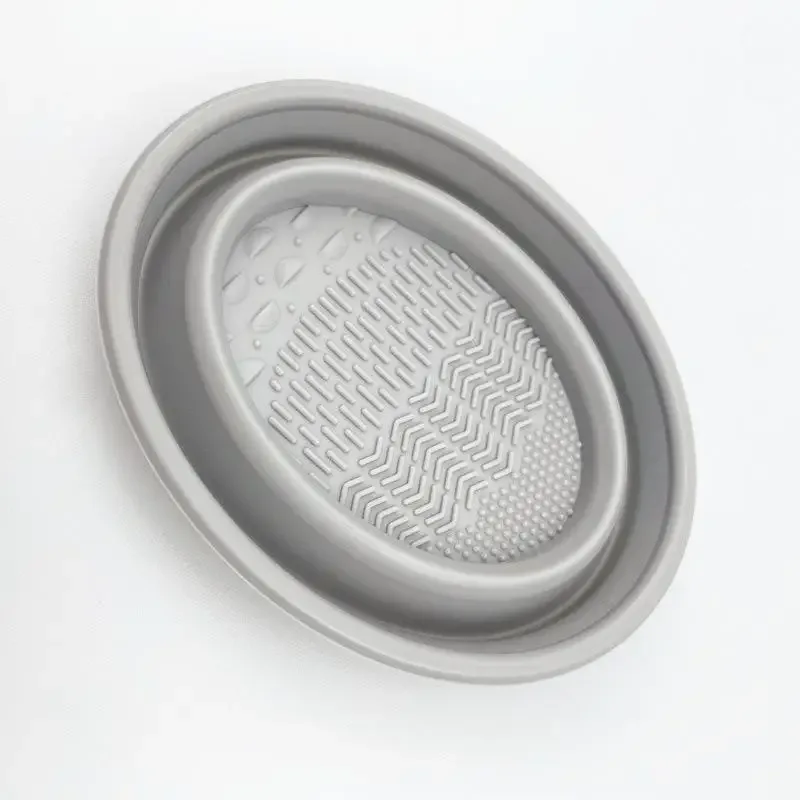 Wash Clean Mat Beauty Tools Scrubber Box Soft Silicone Makeup Brush Cleaner Folding Powder Puff Cleaning Bowl Eyeshadow Brushes