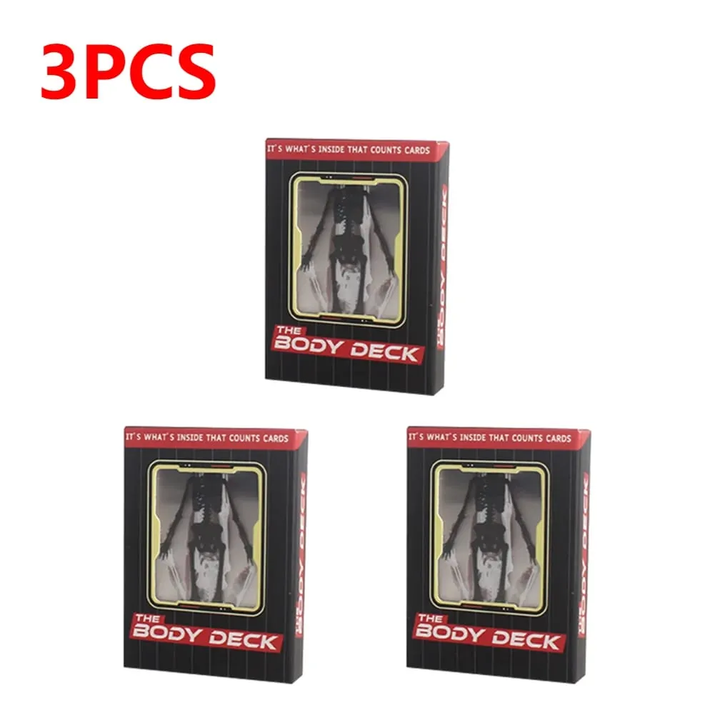 1-3PCS Human Anatomy Poker Cards The Body Deck Skeleton Playing Cards Waterproof Plastic Playing Cards Fun Halloween Board Game — image 11