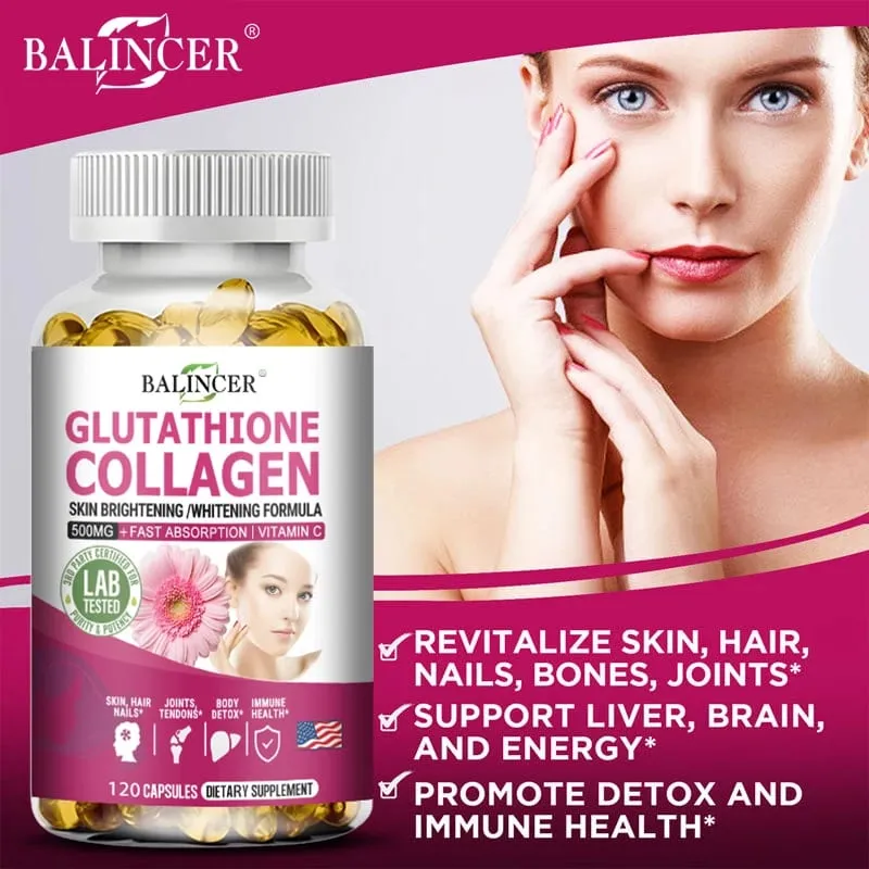 Glutathione Supplements - Collagen Booster Antioxidant Support Liver Detoxification Skin Whitening and Brightening — image 2