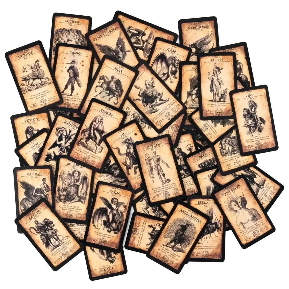 10.3*6cm 78 Vintage Gothic Demonology Tarot The Demon-Possessed Tarot Cards - Goetia Occult Divination Deck