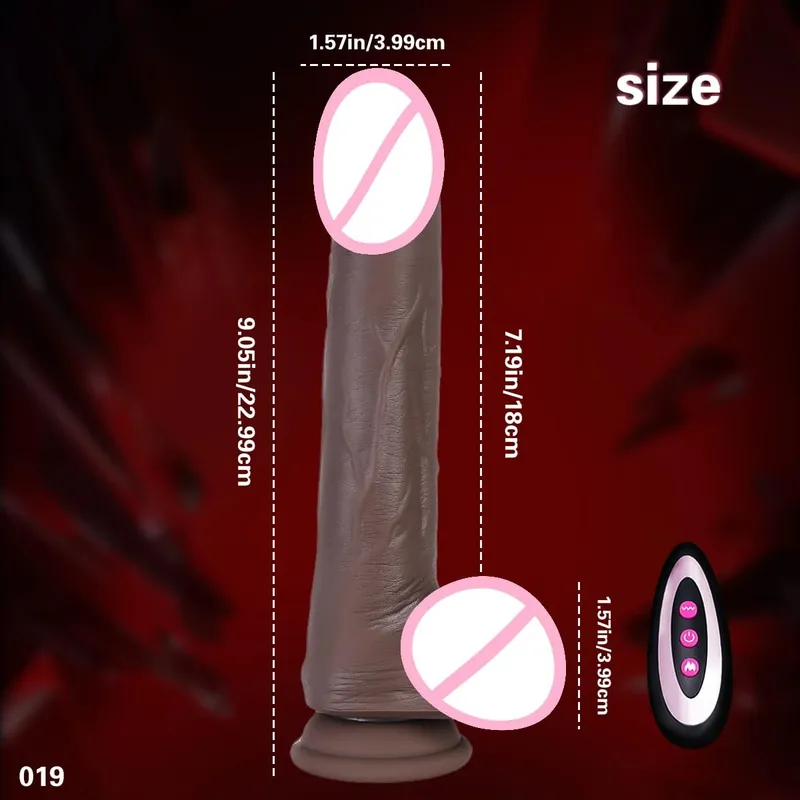 Thrusting Realistic Dildo Sex Toys Heating Thick Anal Dildos Telescopic Vibrating Modes Adult Sex Toys for Men Women Couple 18+ — image 9