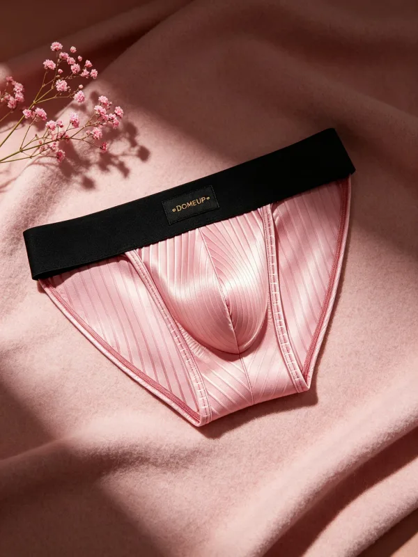 Cuecas masculinas listradas brilhantes triangulares, cuecas frontais com protuberância, sexy, cintura baixa, slim fit, cuecas diárias masculinas dp915 — image 11