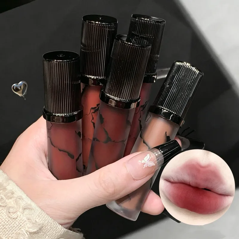 Marmor Matte Lip Mud Velvet Soft Fog Lip Tint Langlebige Antihaft-Cup-Lippenkosmetik — image 3
