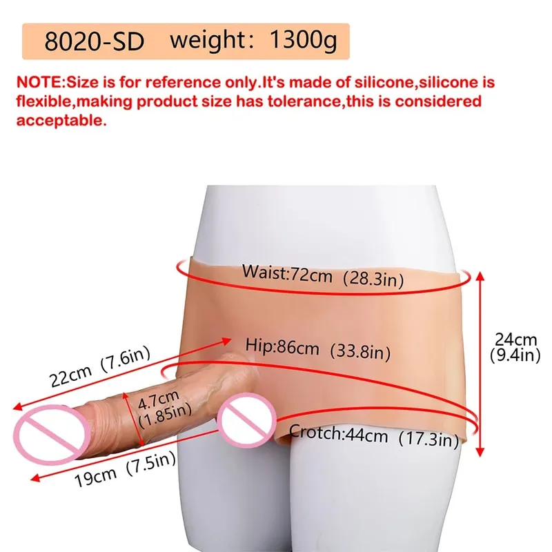 Silikonband Verklighetstrogna dildobyxor Bärbara solid stor penis sexleksaker för kvinnor lesbisk parsex — image 12