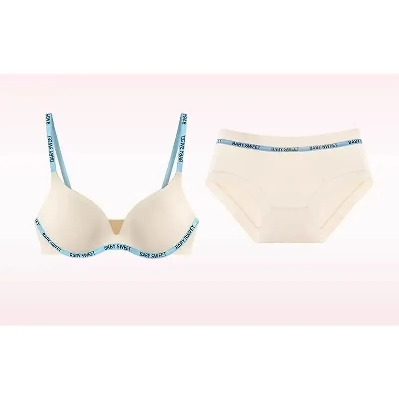 Trendy Dopamine Multicolor Seamless Bra Panty Set Sexy Push Up Small Bust Lift Wireless Soft Support Daily Party Plus Size 32-38 — image 4