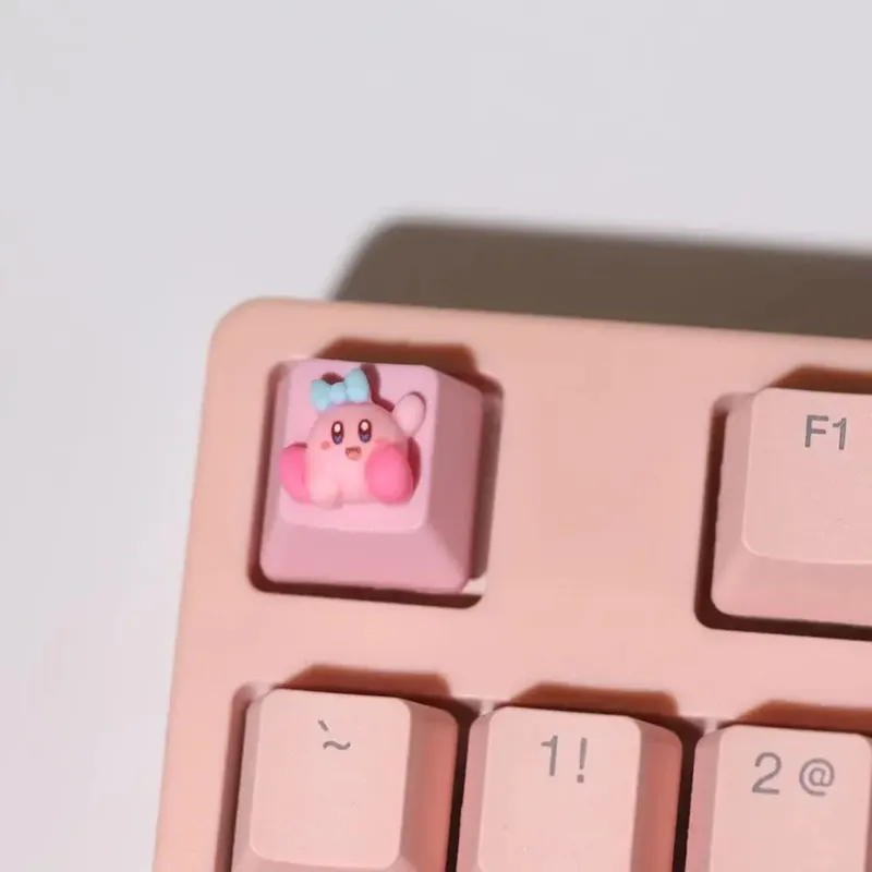 Kirby Keycaps Keyboard for Mechanical Cute Key Cap Suit Button Personalized Keycaps DIY Key Cap Anime Cartoon Pink 3D Keycaps — image 13