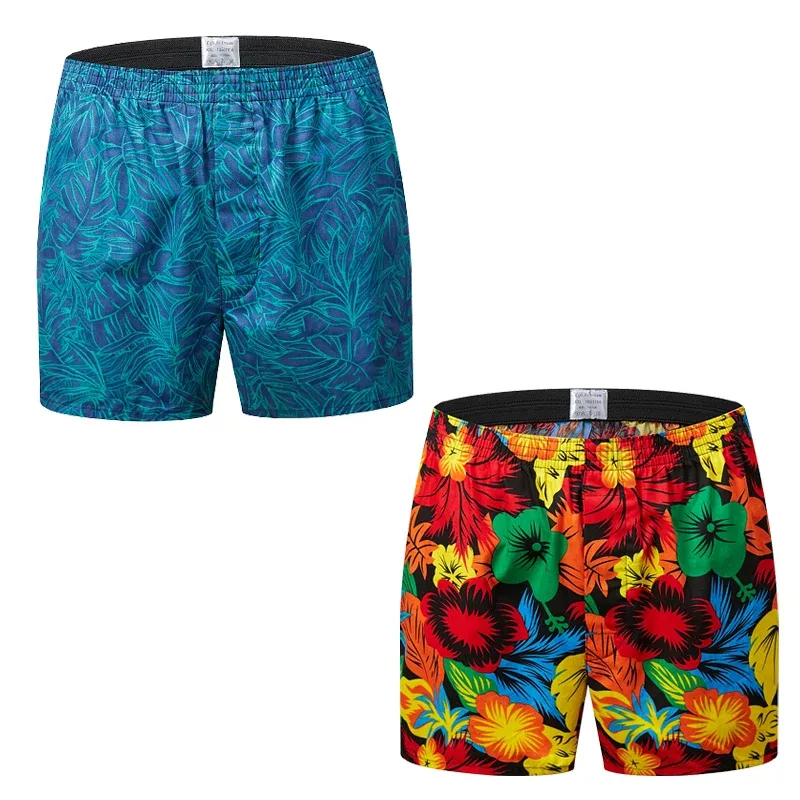 Men's Cotton Boxer Shorts, Printed Pattern na Panlalaking Underwear, College Style Shorts, Summer Breathable at Kumportableng Kasuotang Pang-laswang — image 21