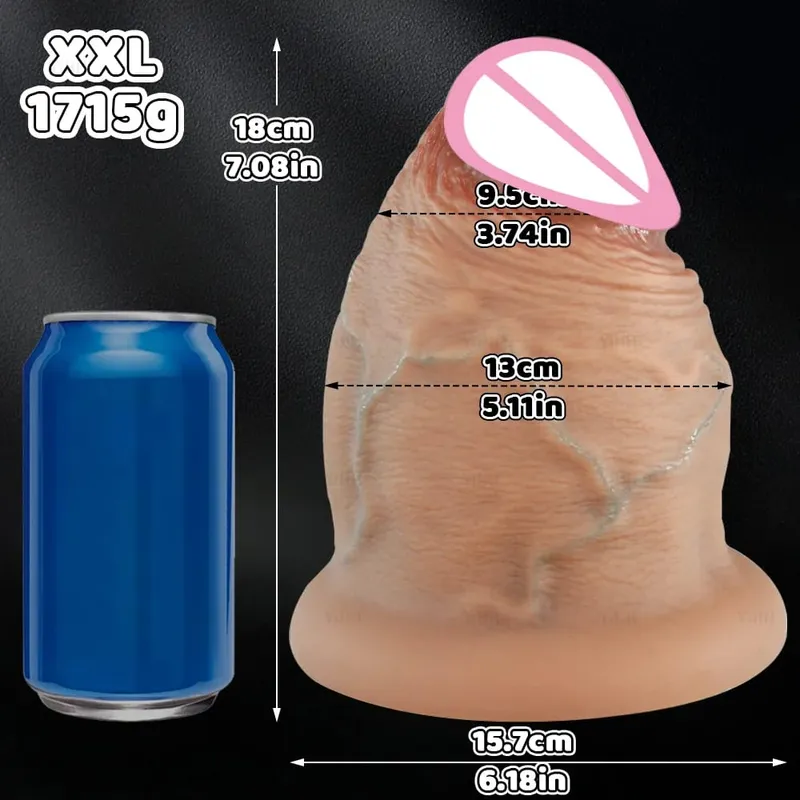 5 Sizes Silicone Dildos Butt Plug Thick Anal Plug Realistic Huge Thick Dildo With Suction Cup Adults Toys Sex Toys For Women Man — image 10