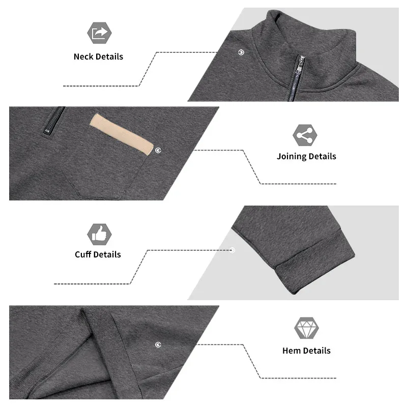 Mga Lalaki 2026 Autumn Winter Hot Item Fleece Lined Stand Collar Loose Vintage Sweatshirt Casual Commuter Fashion Lalaki Pang-araw-araw na Panlabas na Kasuotan — image 35