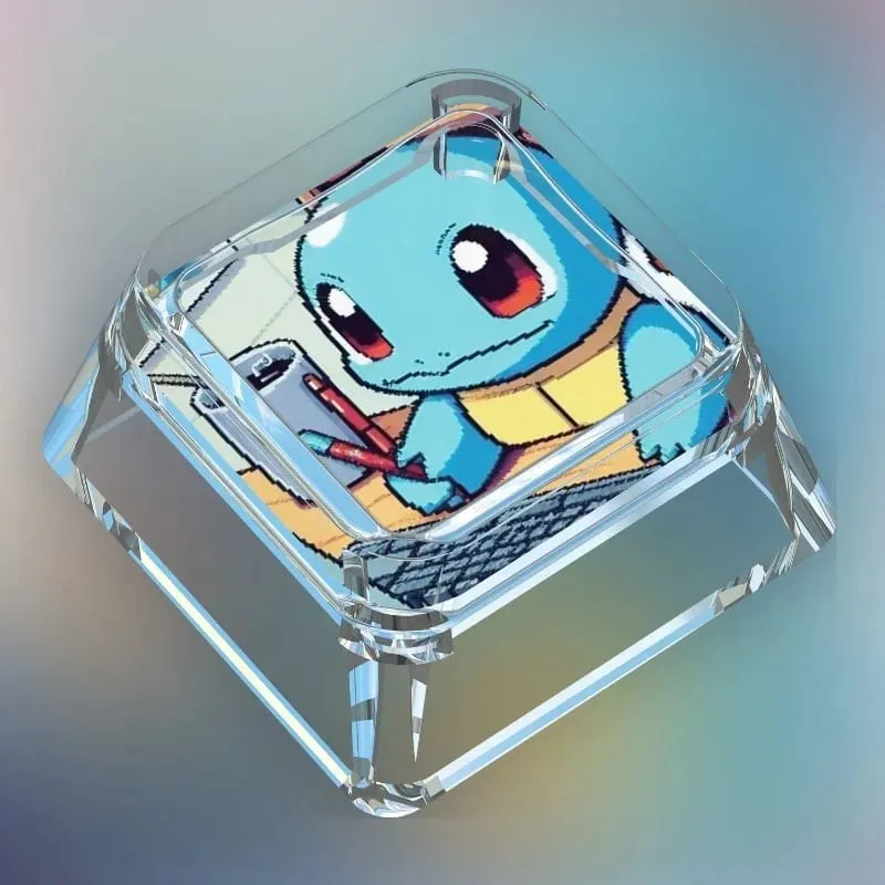 Creative Workman Style Pokémon Doll Transparent Single Keycap Cartoon Cute Snorlax Pikachu Cross Axis Mechanical Keyboard Keycap — image 2