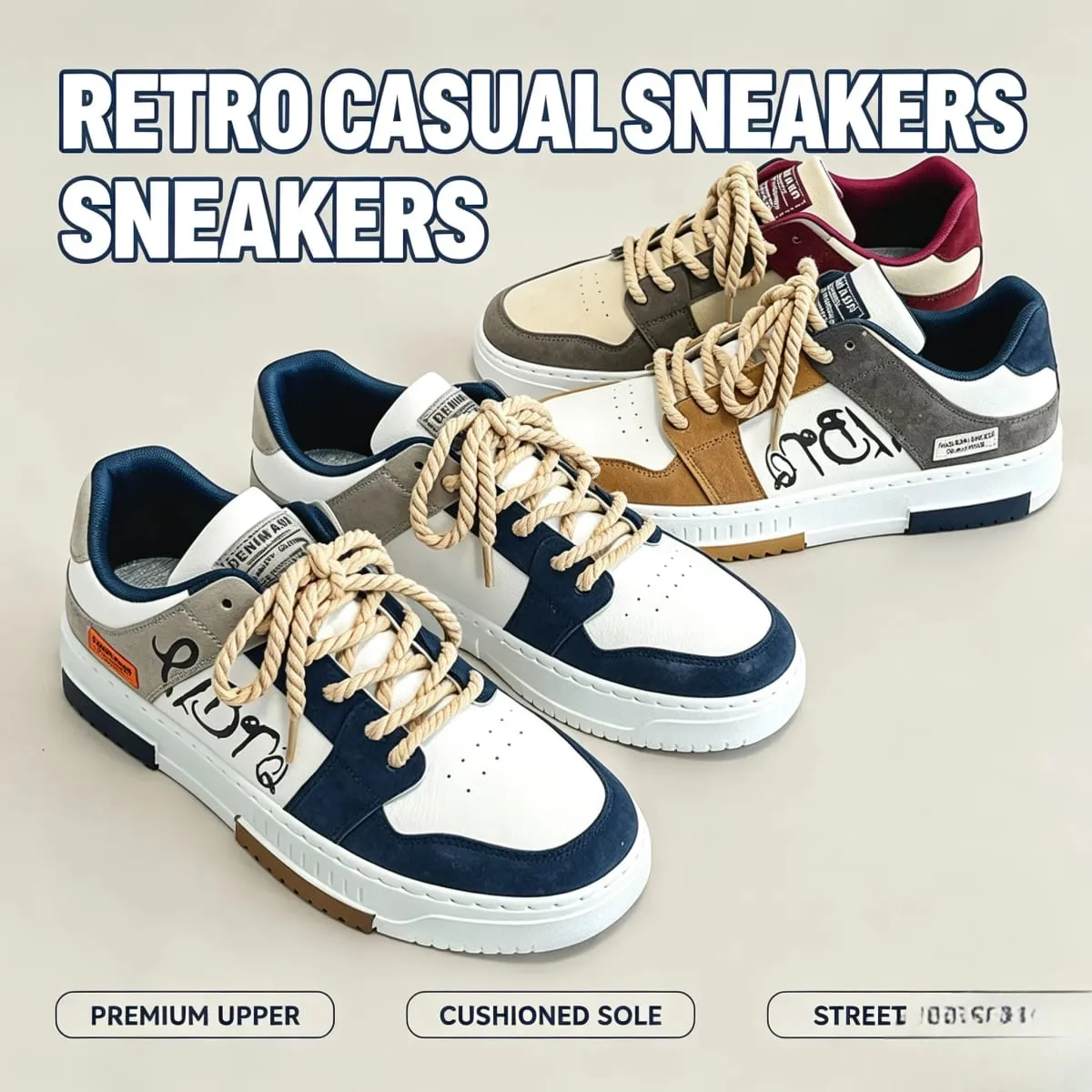 Men Slip on Fashion Sneakers Breathable Running Walking Tennis Gym Training Shoes Non Slip Workout Flats Casual Sport Male — image 3