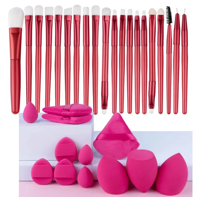 20pcs Makeup Brush Set Soft Fluffy Cosmetic Foundation Powder Eyeshadow Kabuki Blending Make Up Brush Beauty Tool Makeup Sponge — image 21