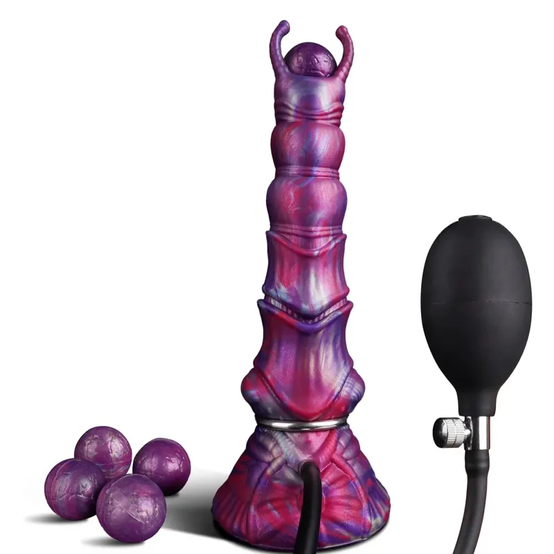Inflatable Ovipositor Dildo Silicone Anal Plug Sex Toys Fantasy Laying Eggs Anal Plugs Female Vagina Balls Penis Adult Products