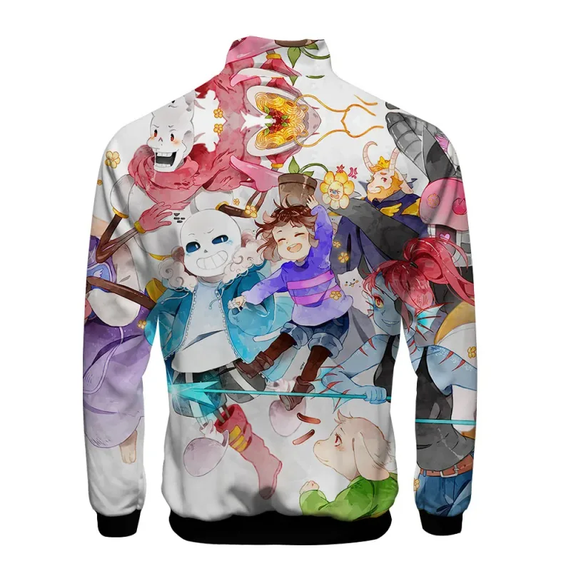 Luxo popular sans undertale 3d impressão zíper raglan jaqueta blusão meninos/meninas confortáveis gola jaquetas casacos — image 13