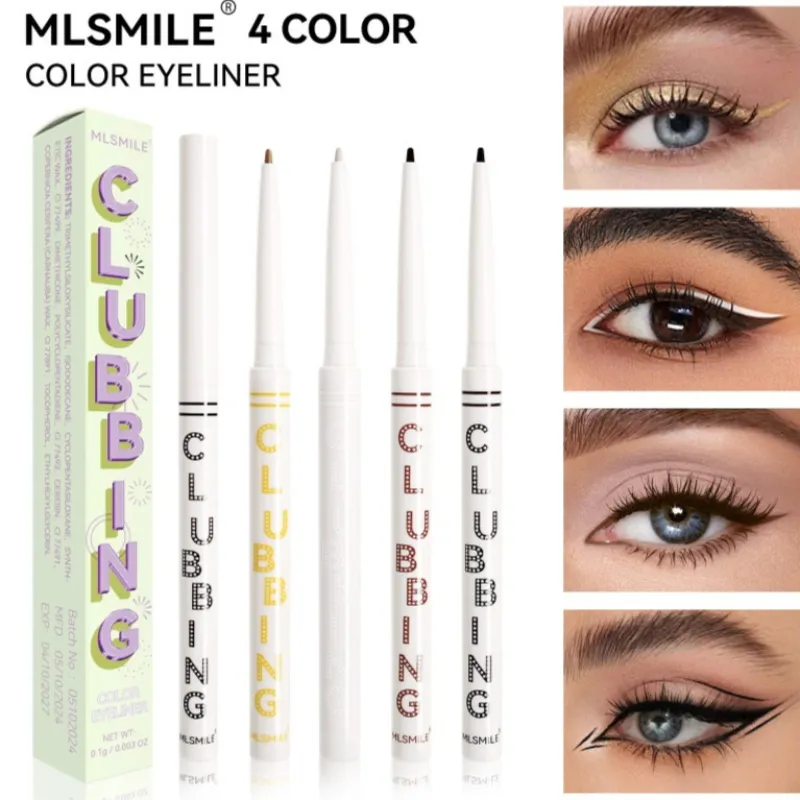 Waterproof Black White Eyeliner Pencils Long-Lasting Smudge-Proof for Bold Eye Makeup Easy Glide Formula Eye Liner Cosmetics — image 2