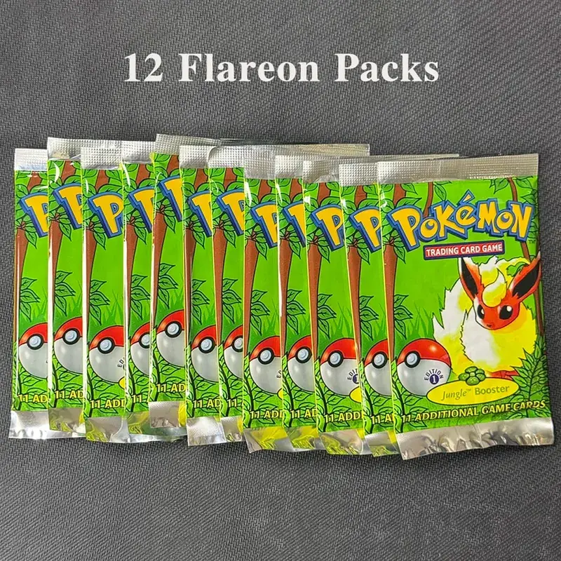 11Cards/Pack PTCG Booster Packs Proxy Card Jungle/Fossil/Base Set Charizard Blastoise Venusaur PKM Board Game collectible Cards