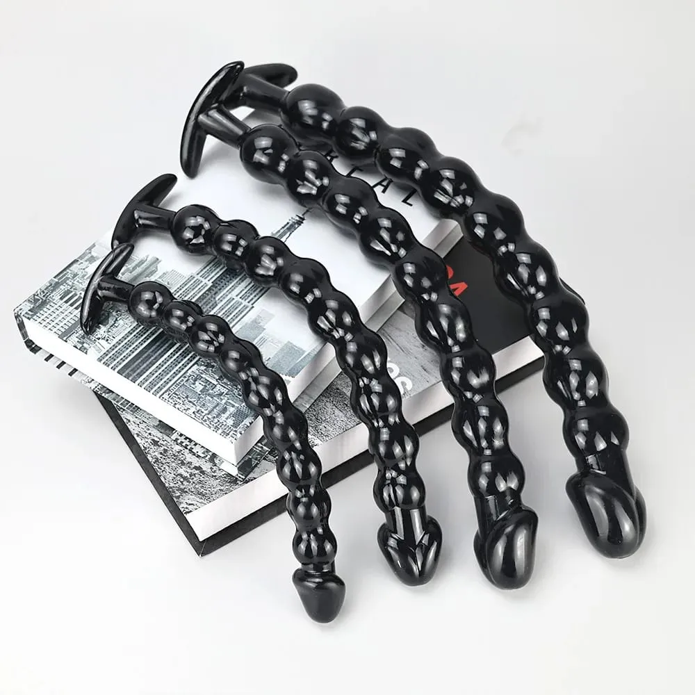40cm vibrador de vidro pênis artificial pau cristal anal grânulo butt plug massagem próstata masturbar brinquedo sexual para mulheres adultas — image 3