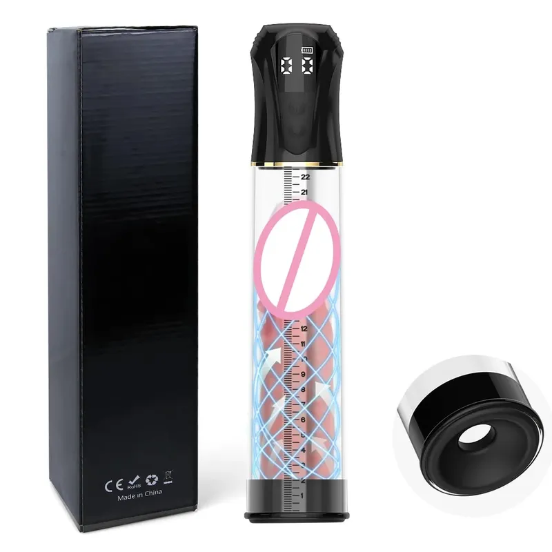 IPX7 Elektrisk penispump Vuxen sexleksaker Dick Enlarger för män Erektion Luft Vatten Extender 4 Träning 3 Sug Man Onani — image 7