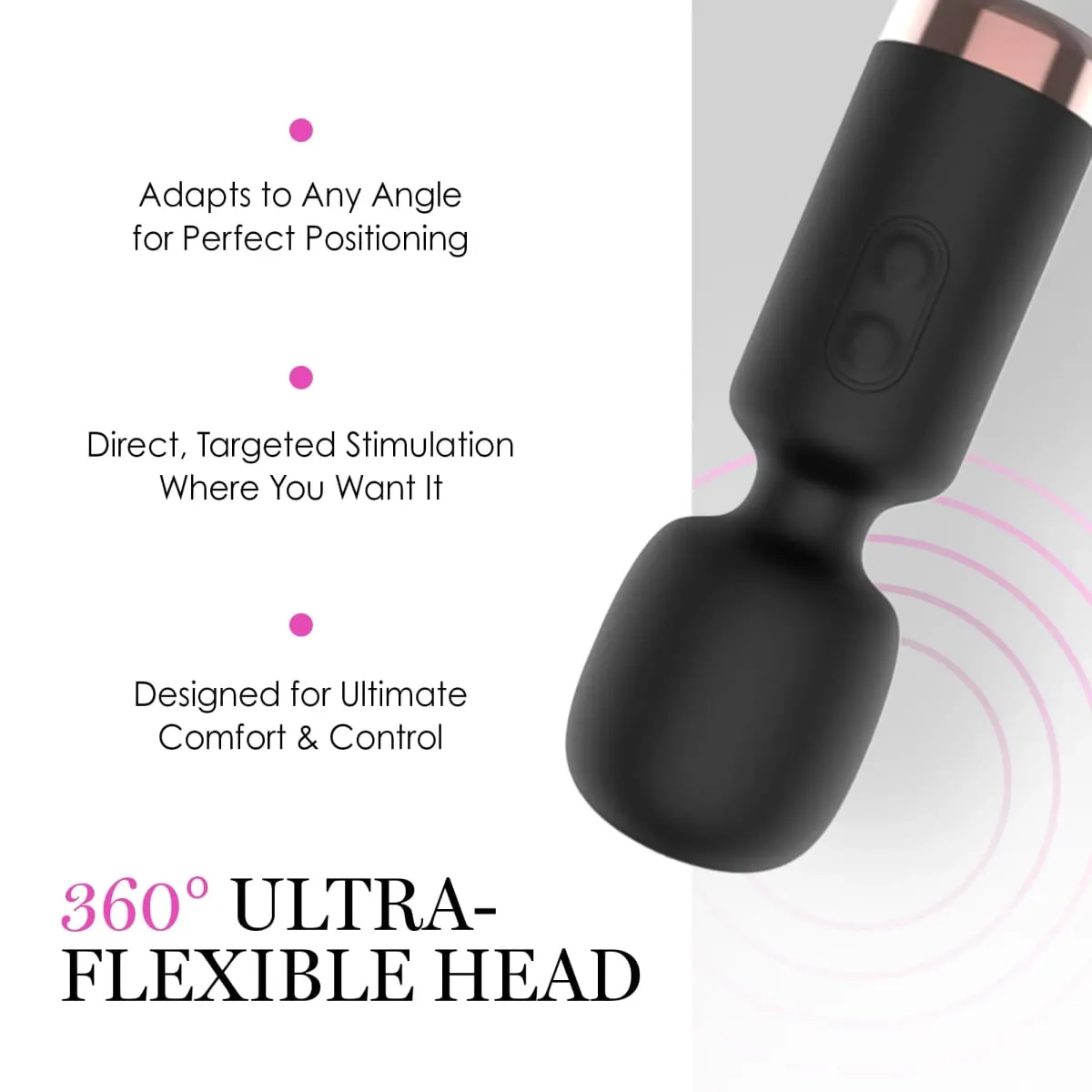 Mini Clitoral Stimulator AV Vibrator Wand with 10 Vibration Modes Portable Vibrating for G Spot Nipple Adult Sex Toy Massager