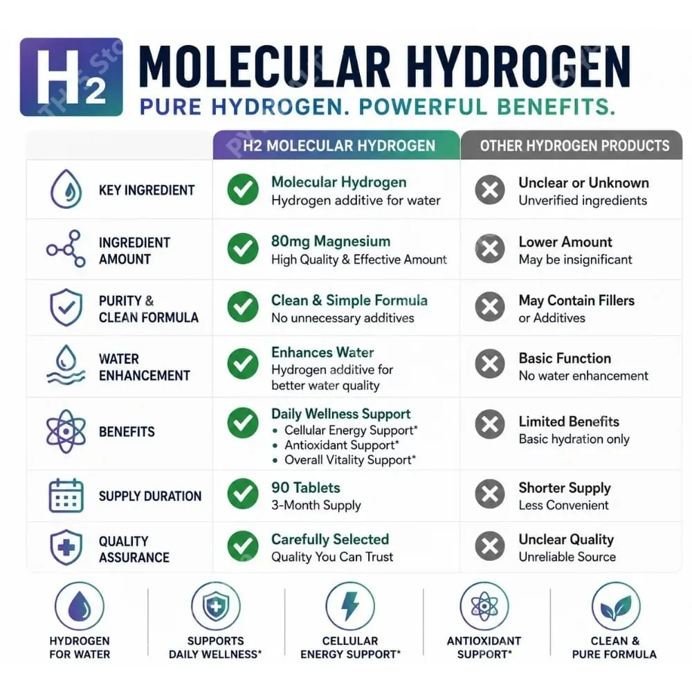 Hydrogen Water Tablets 90 Count Molecular Hydrogen H2 Water Additive with Magnesium for Daily Hydration Support — image 5