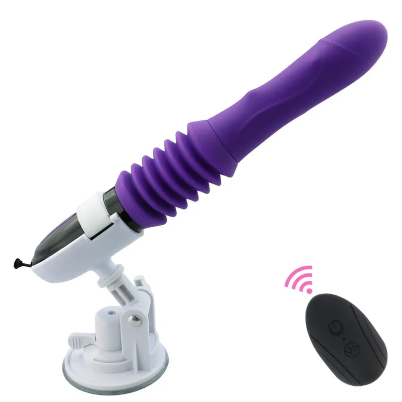 Wireless Remote Control Telescopic Cannon Machine Women's Pull-out Vibration Massage Orgasm Masturbation Device Adult Sex Toy