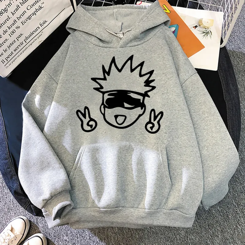 Anime Jujutsu Kaisen Manga Gojo Satoru Graphic Hoodies Vintage Oversized Hooded Long Sleeves Cotton Hoodie Men Women Clothes — image 10
