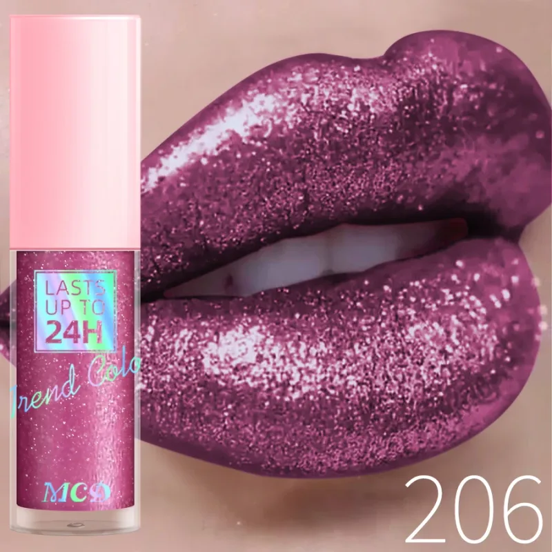 18 Χρώματα Diamonds Glitter Lip Gloss Μεγάλης διάρκειας Αδιάβροχο Υγρό Κραγιόν Pearl Shining Lip Color Sparking Lip Makeup Women — image 11