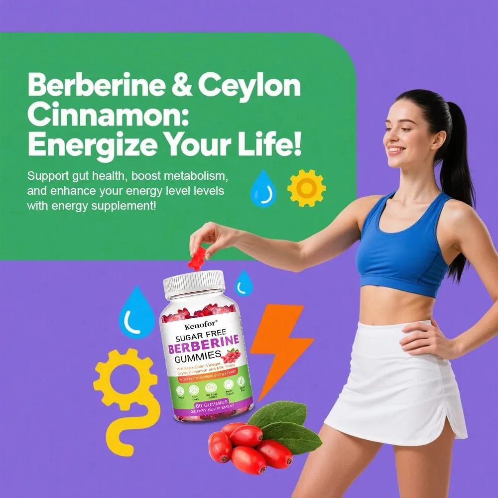 Berberine Gummies - with Ceylon Cinnamone Milk Thistle - Support Immune Heart Metabolic and Digestive Health - 60 Gummies — image 6