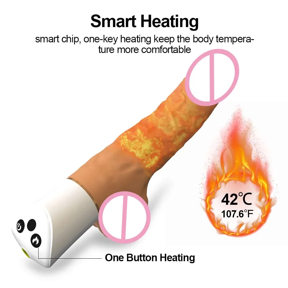 Y-Pao Automatic Heating Thrusting Dildo Vibrator Powerful Telescopic Massager With Suction Base Remote adult sex toys 18+