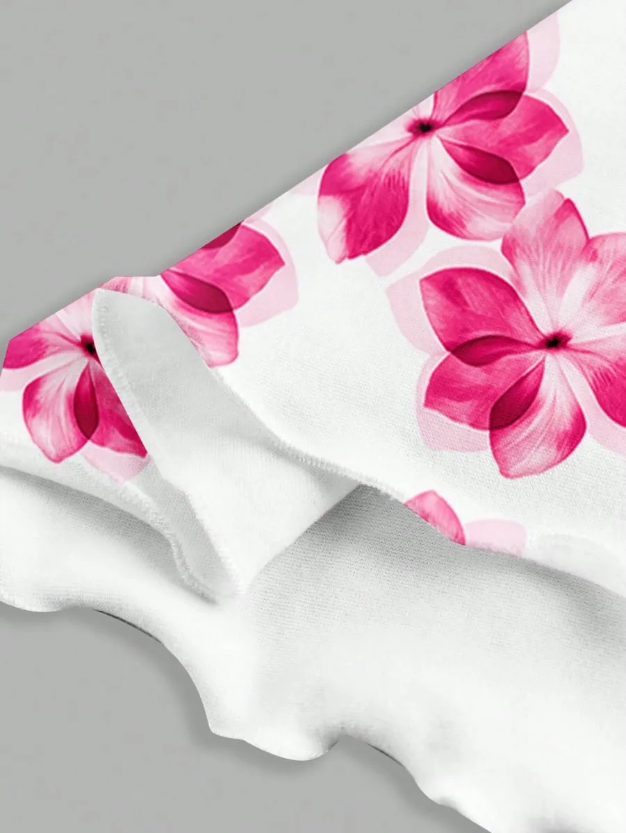 Ladies Summer Backless Floral Print A-Line Dress Suitable for Casual Vacations Beachside Gatherings And Parties — image 3